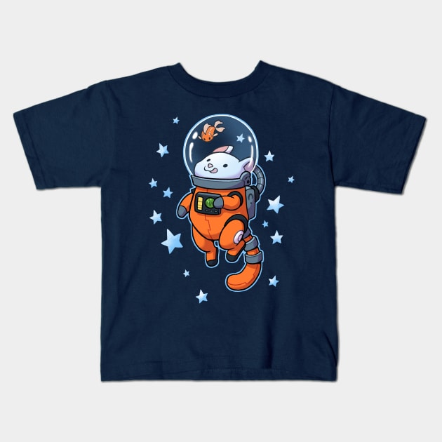 Catstronaut Kids T-Shirt by Dooomcat